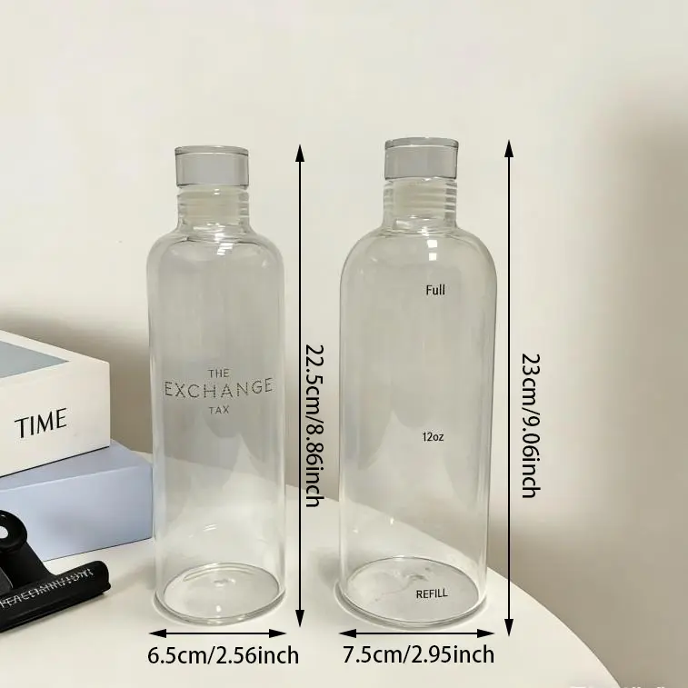 Botol Pelacak Hidrasi Harian Serba Kaca