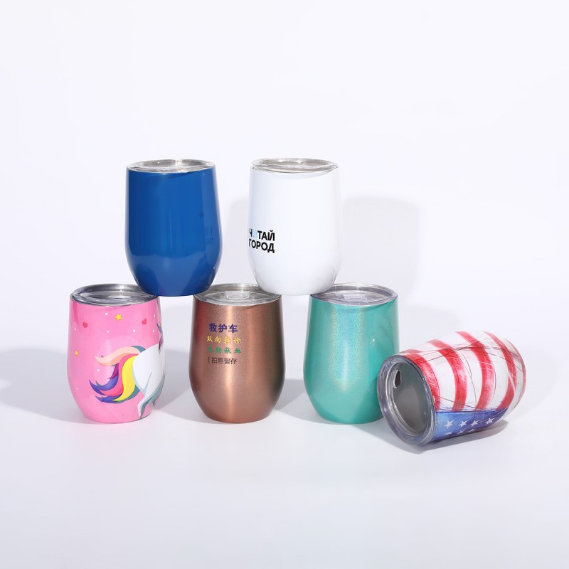 Tumbler Anggur Terisolasi Cetak Bungkus Penuh 3D Kustom