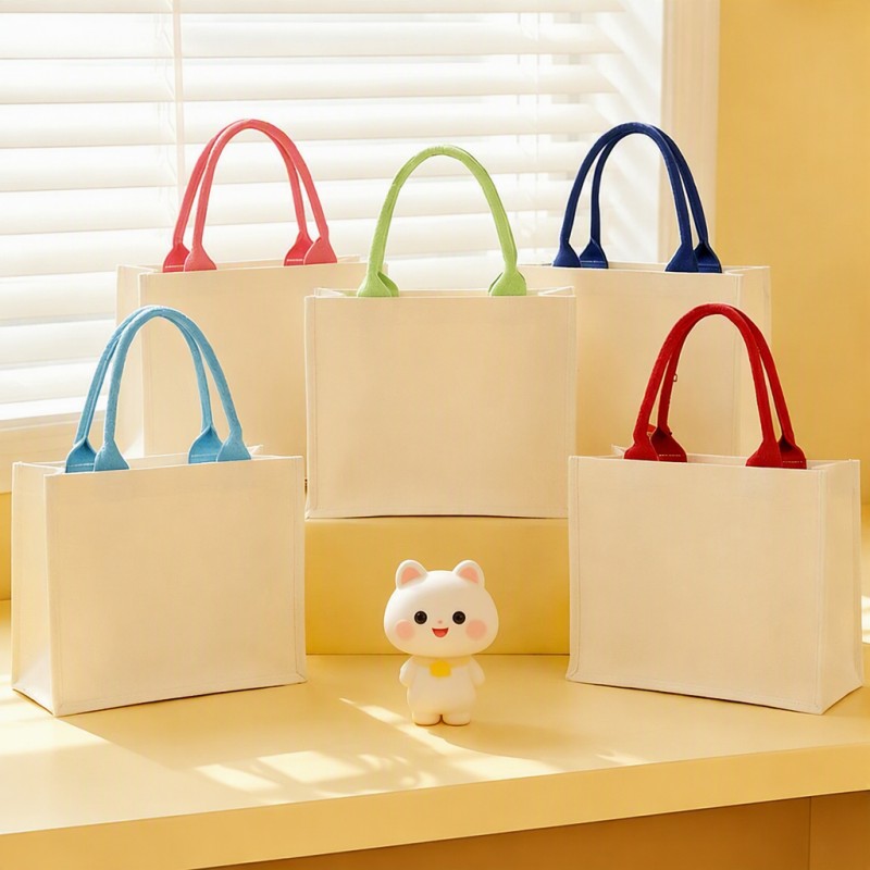 Tas Tote Kado Kanvas Pegangan Kontras Kustom