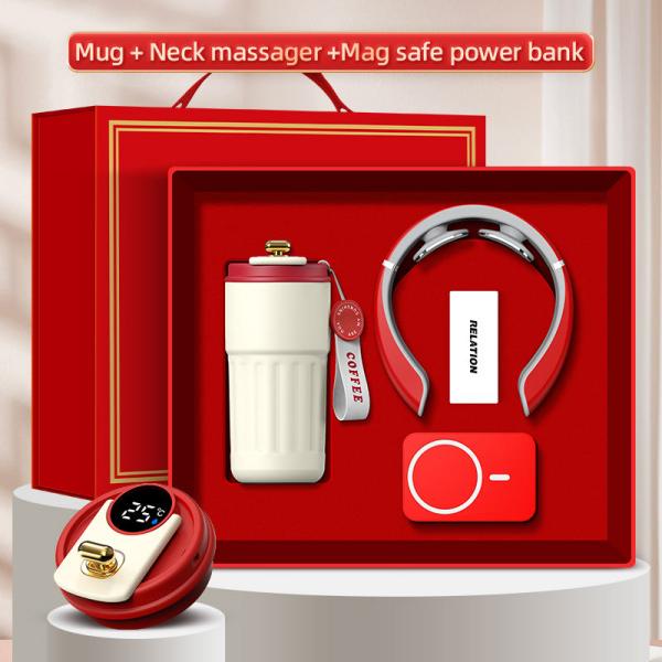 Logo Kustom Bank Daya Pijat Mug Kotak Hadiah 3-in-1