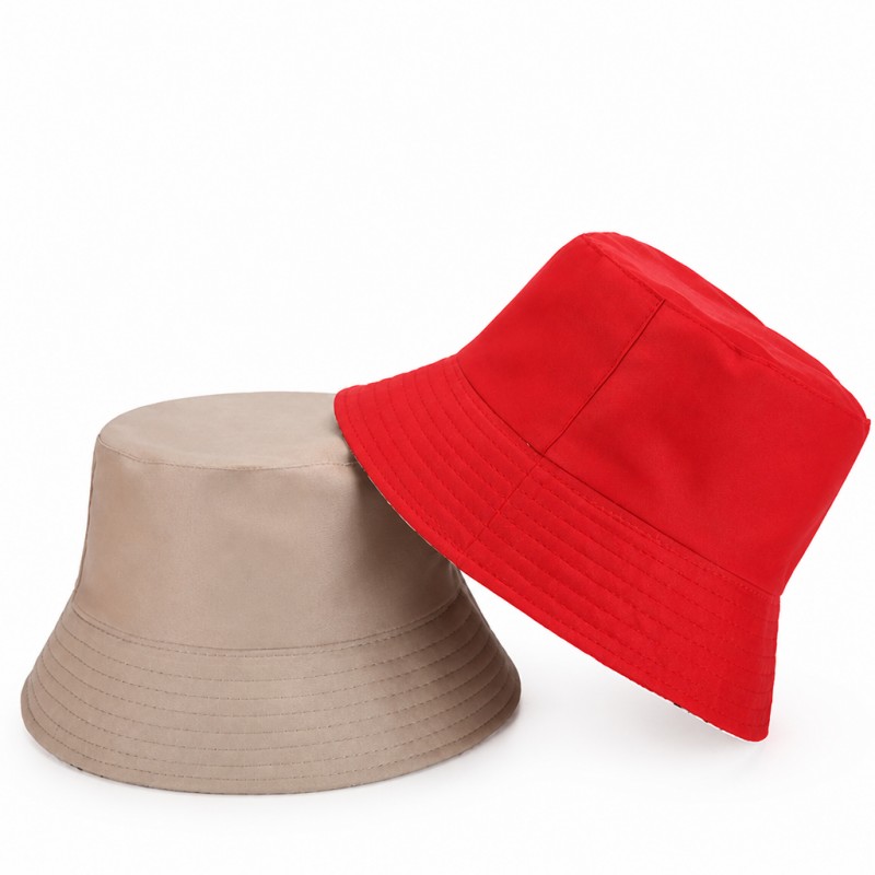 Topi Ember Katun Kosong Logo Kustom