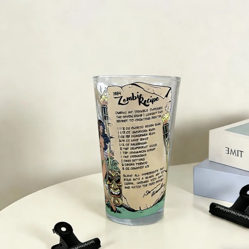 Vintage Zombie Comic Print Pint Glasses
