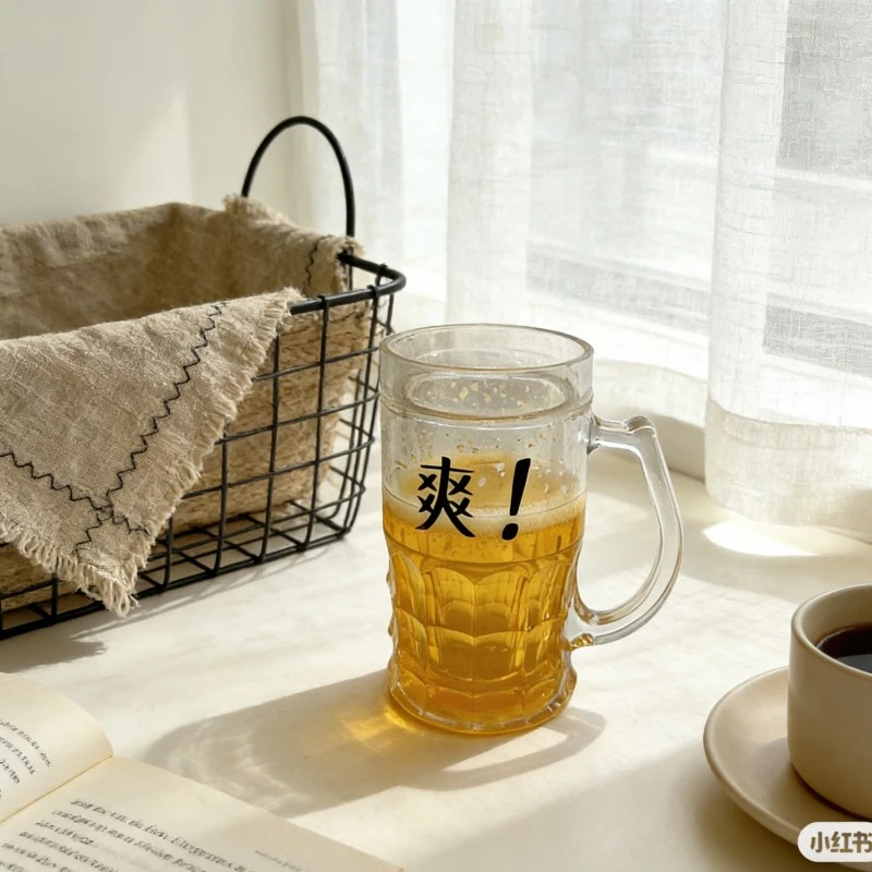 Double Layer Simulated Beer Plastic Cup
