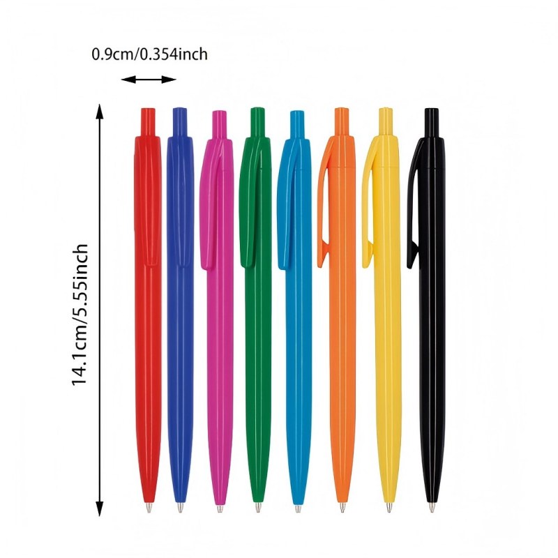 Retractable Plastic Ballpoint Pen
