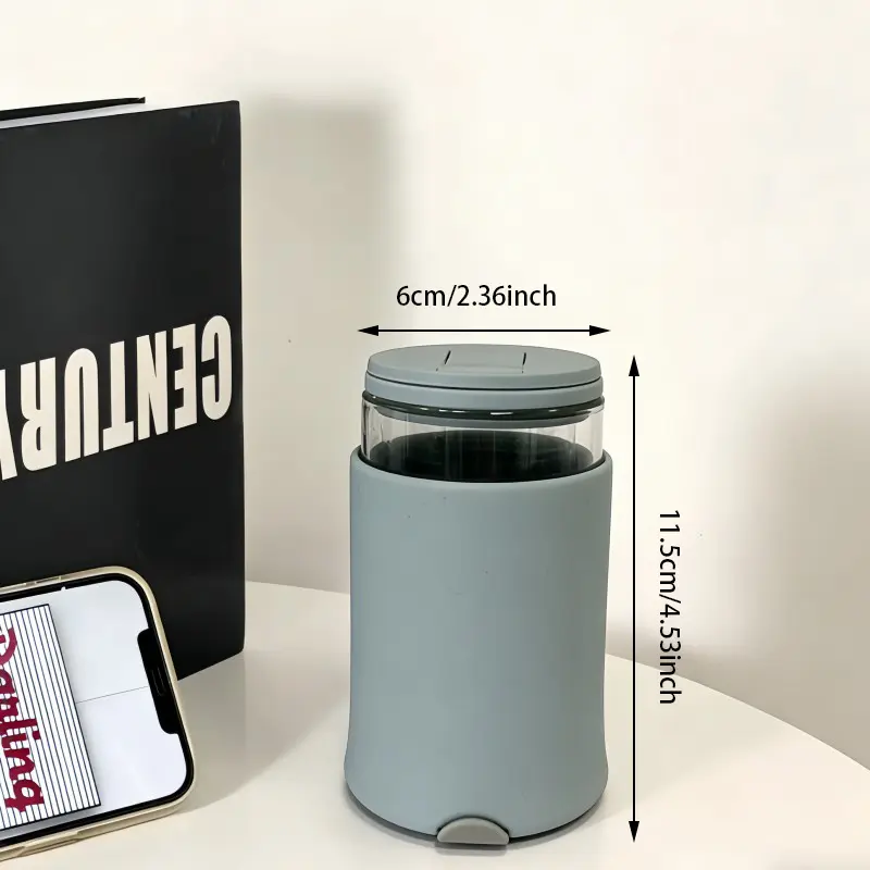Set Teh Perjalanan Kaca Modular dengan Lengan Pelindung Silikon