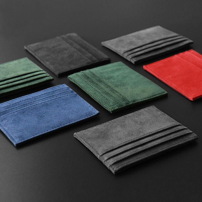Dompet Kartu Kredit Ramping Tempat Kartu Suede