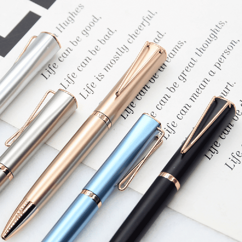 Twist Metal Ballpoint Pen Logo Kustom Pena Kado Bisnis