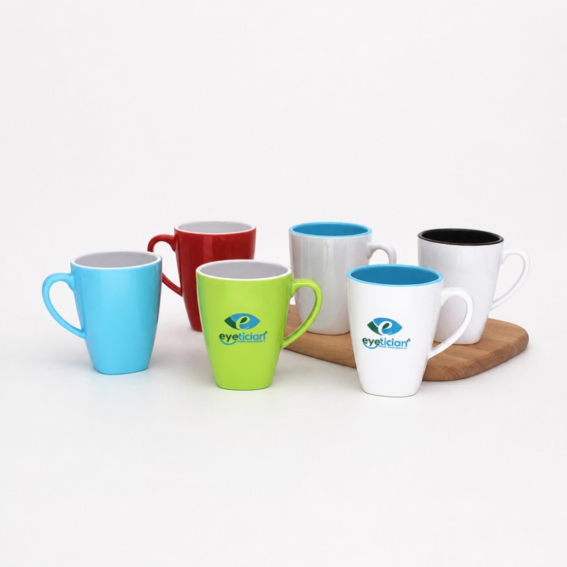 Mug Kopi Keramik Logo Kustom Dua Warna