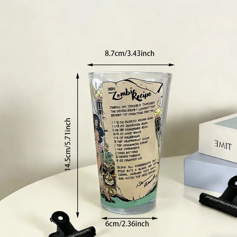 Kacamata Pint Cetak Komik Zombie Vintage