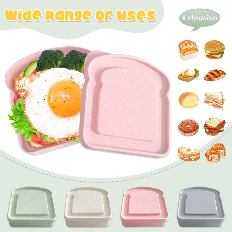 Kotak Makan Siang Sandwich Jerami Gandum